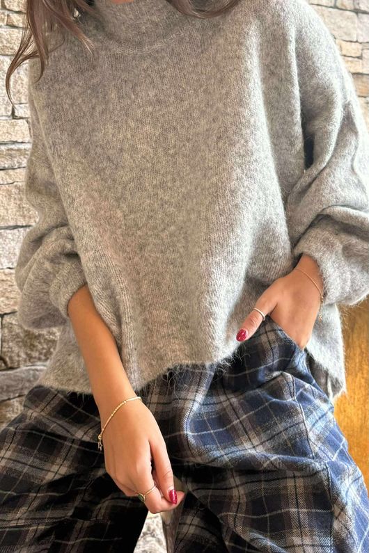 Sadaka Batwing Knit Grey Marl